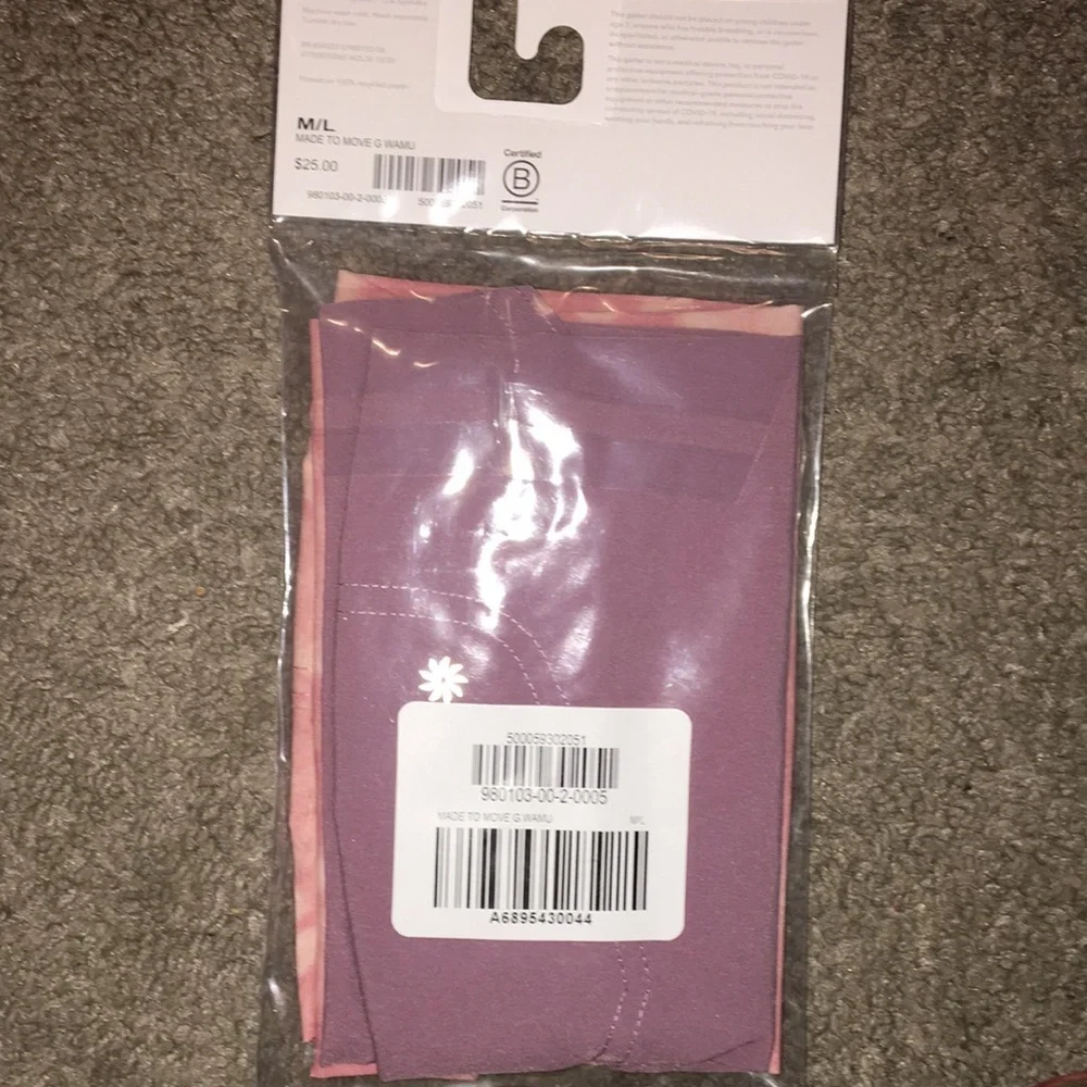 NIOP Athleta Made to Move Gaiter Pink and Purple (2) in each Package